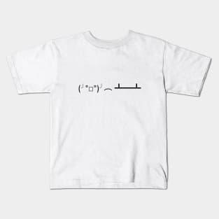 Table Flip Text Emoticon Shirt Kids T-Shirt